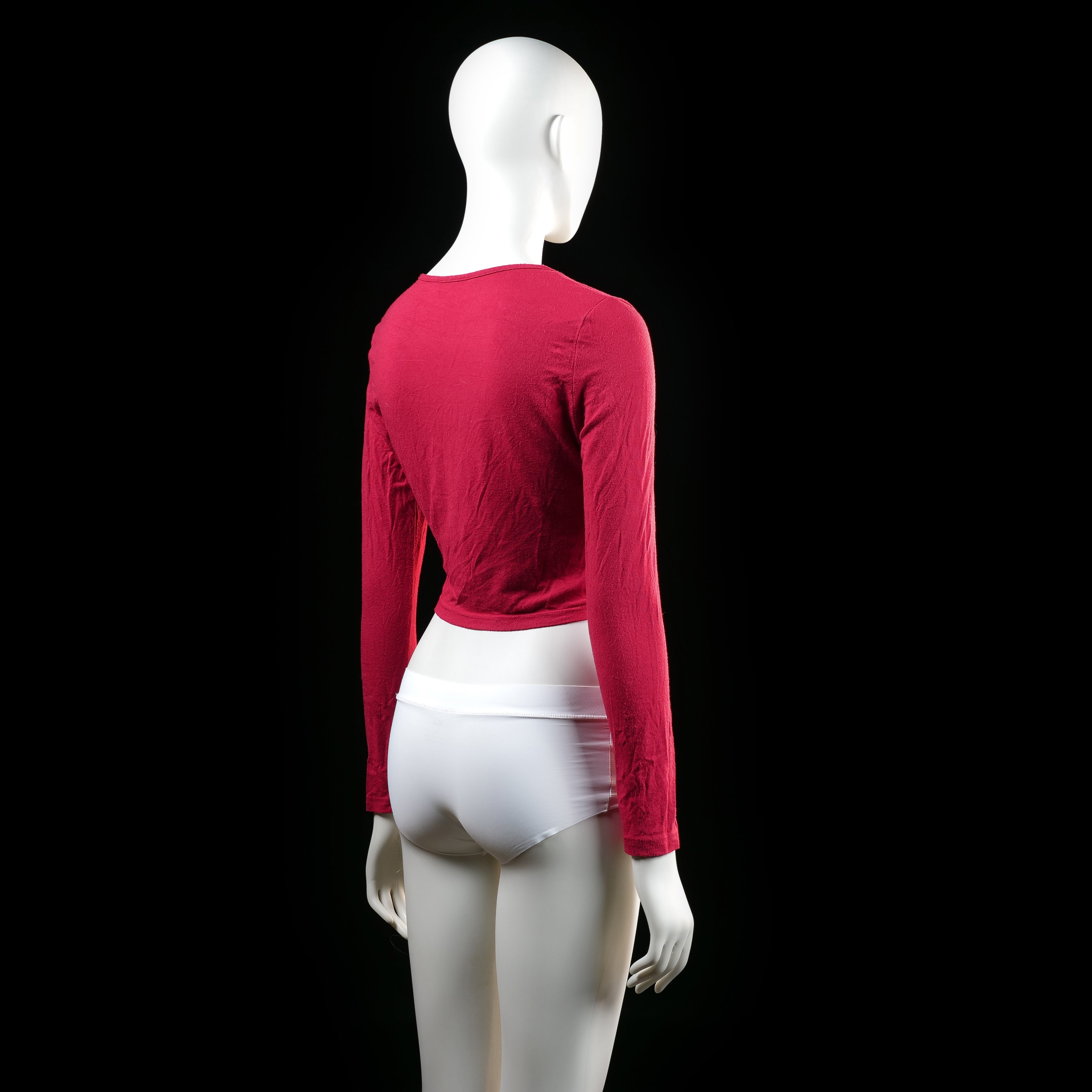 Shein - long-sleeve top - Red - (Storlek: S)