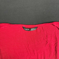 Shein - long-sleeve top - Red - (Storlek: S)