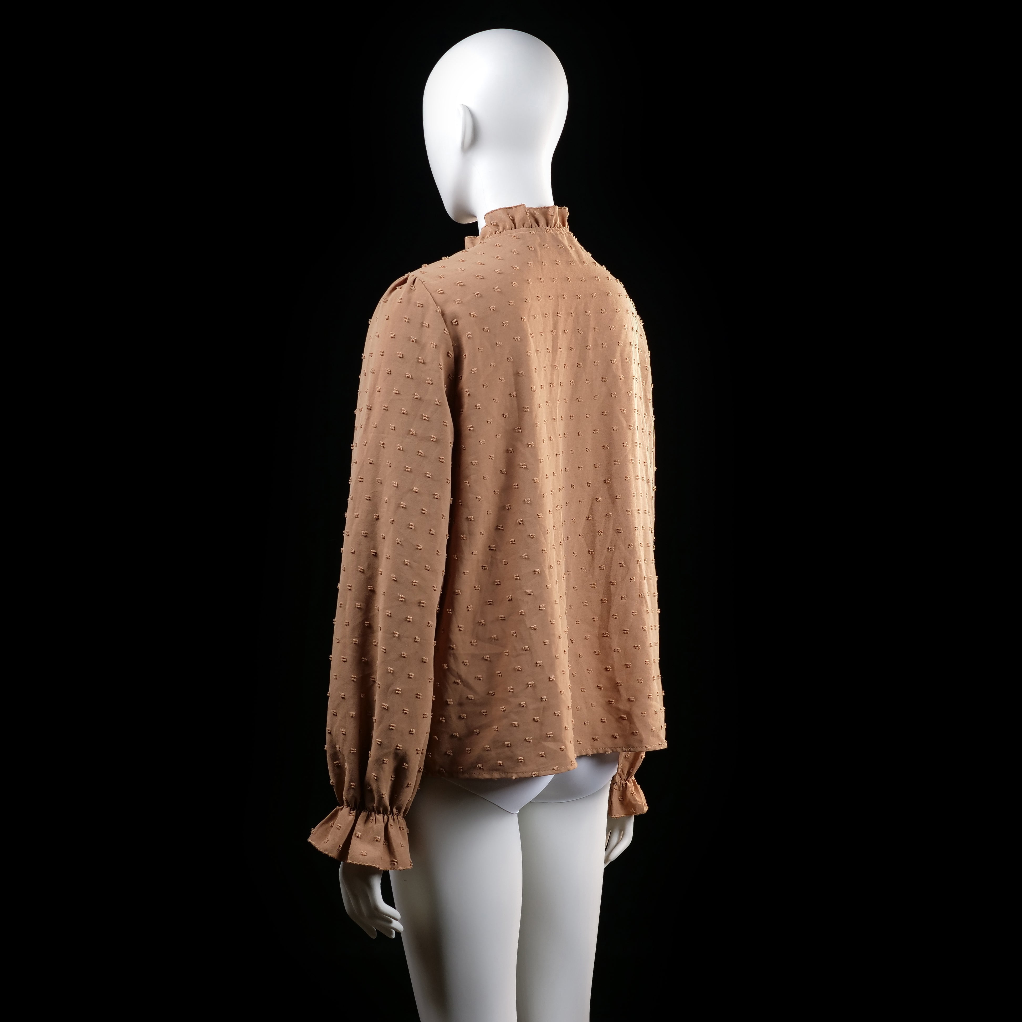 Shein - blouse - Camel - (Storlek: L)