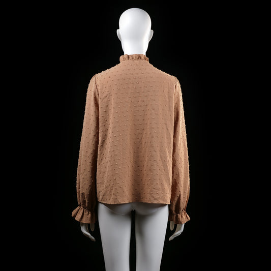 Shein - blouse - Camel - (Storlek: L)