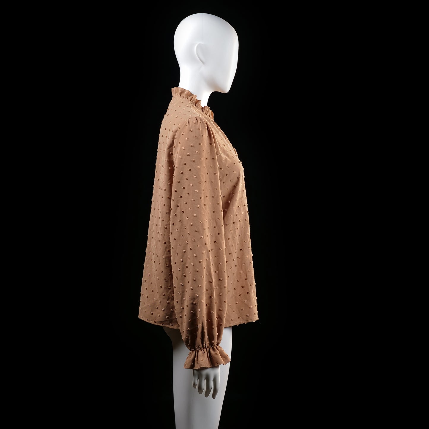 Shein - blouse - Camel - (Storlek: L)