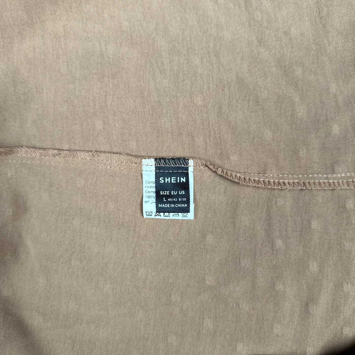 Shein - blouse - Camel - (Storlek: L)