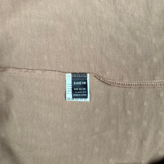 Shein - blouse - Camel - (Storlek: L)