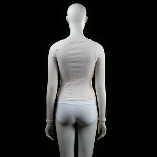 Lager 157 - long-sleeve top - Ivory - (Storlek: XS, S)