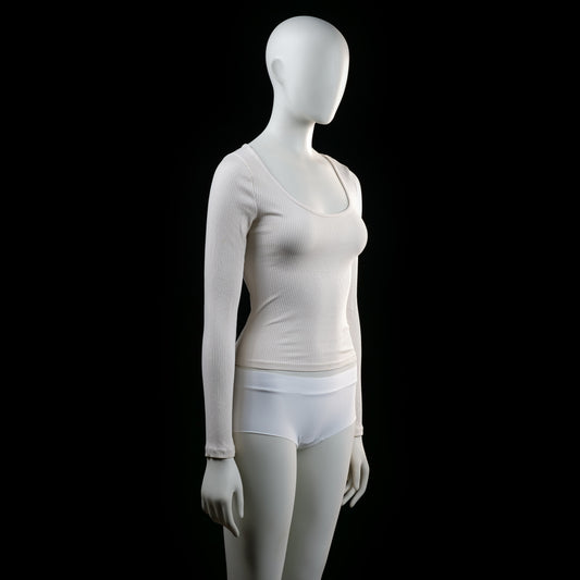 Lager 157 - long-sleeve top - Ivory - (Storlek: XS, S)