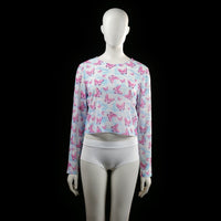 Asos Design - long-sleeve top - Light Blue, Pink - (Storlek: 42)