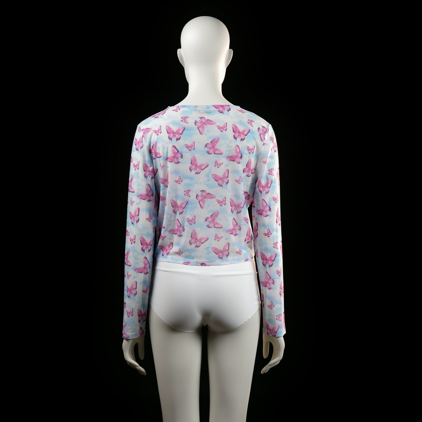 Asos Design - long-sleeve top - Light Blue, Pink - (Storlek: 42)