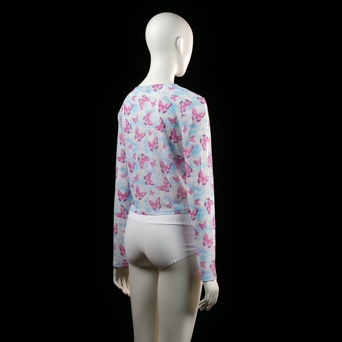 Asos Design - long-sleeve top - Light Blue, Pink - (Storlek: 42)