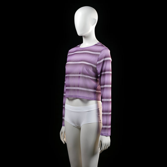 Asos Design - long-sleeve top - Purple, White - (Storlek: 42)