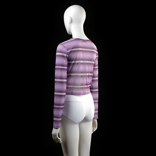 Asos Design - long-sleeve top - Purple, White - (Storlek: 42)