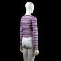 Asos Design - long-sleeve top - Purple, White - (Storlek: 42)