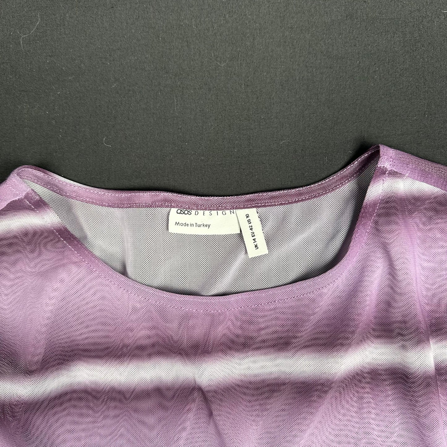 Asos Design - long-sleeve top - Purple, White - (Storlek: 42)