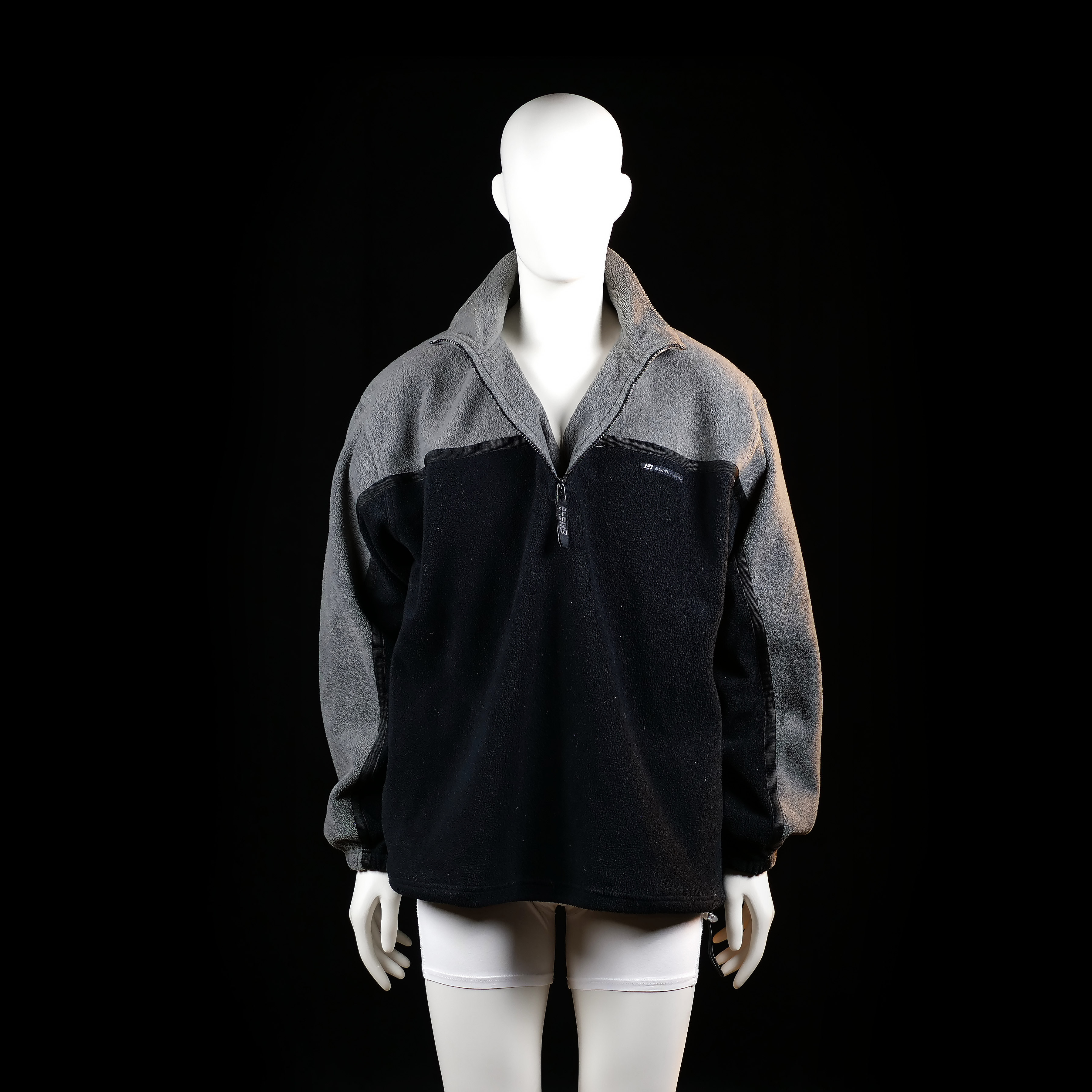 Blend - fleece jacket - Black, Gray - (Storlek: L)