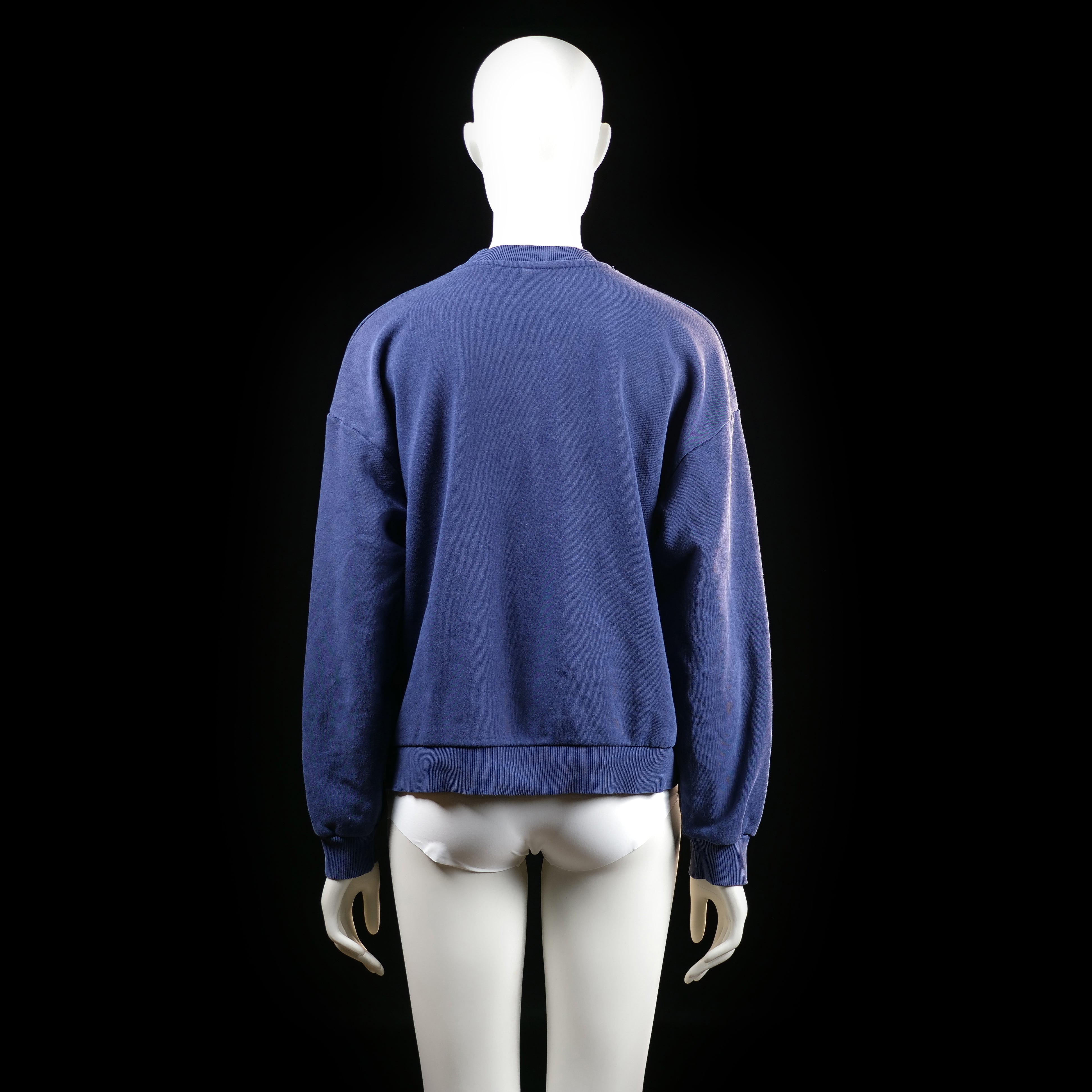 Gina Tricot - sweatshirt - Navy, White - (Storlek: M)