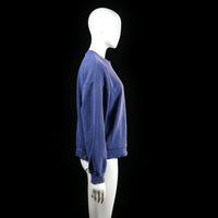 Gina Tricot - sweatshirt - Navy, White - (Storlek: M)