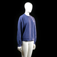 Gina Tricot - sweatshirt - Navy, White - (Storlek: M)