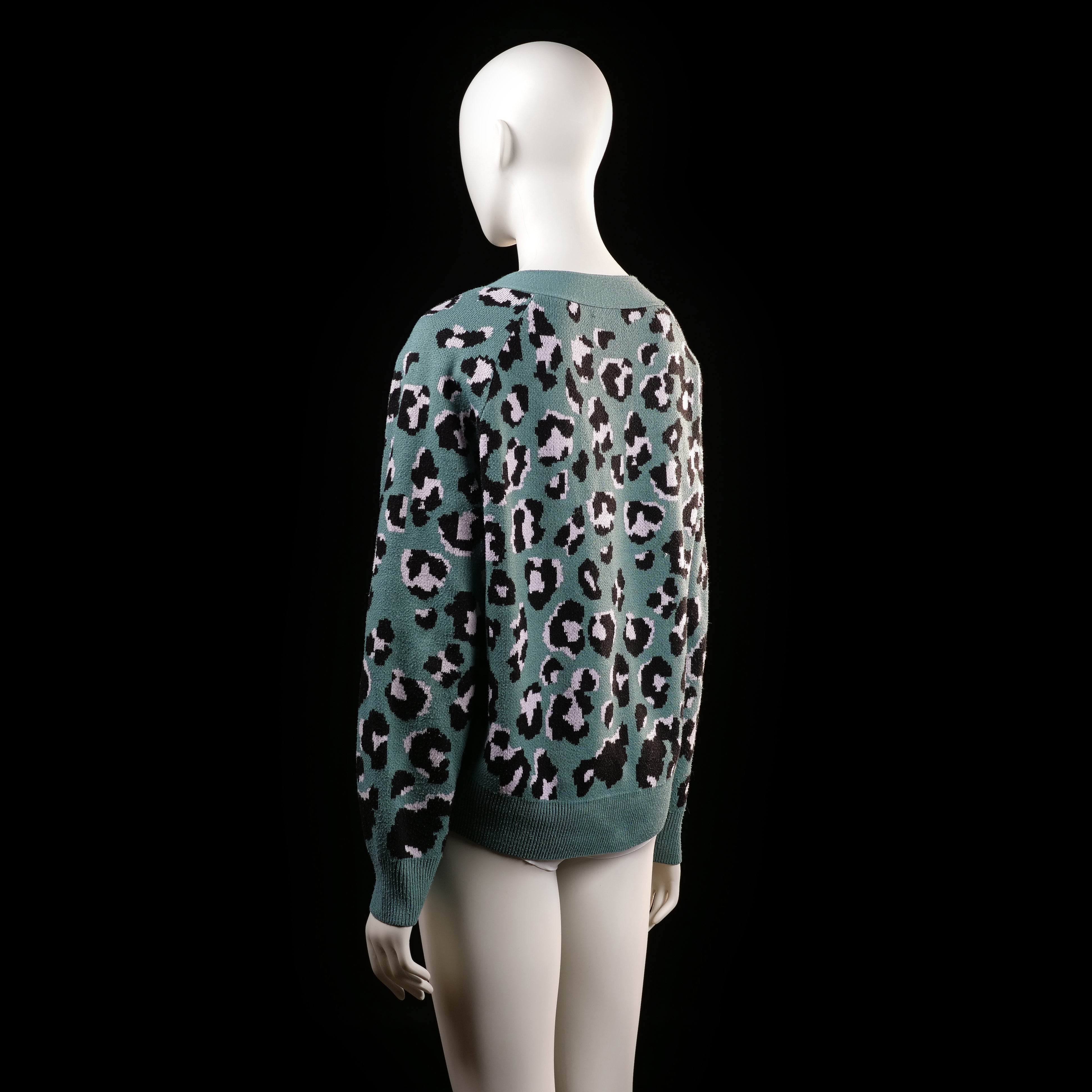 Mint & Berry - sweater - Forest Green, Black - (Storlek: M)