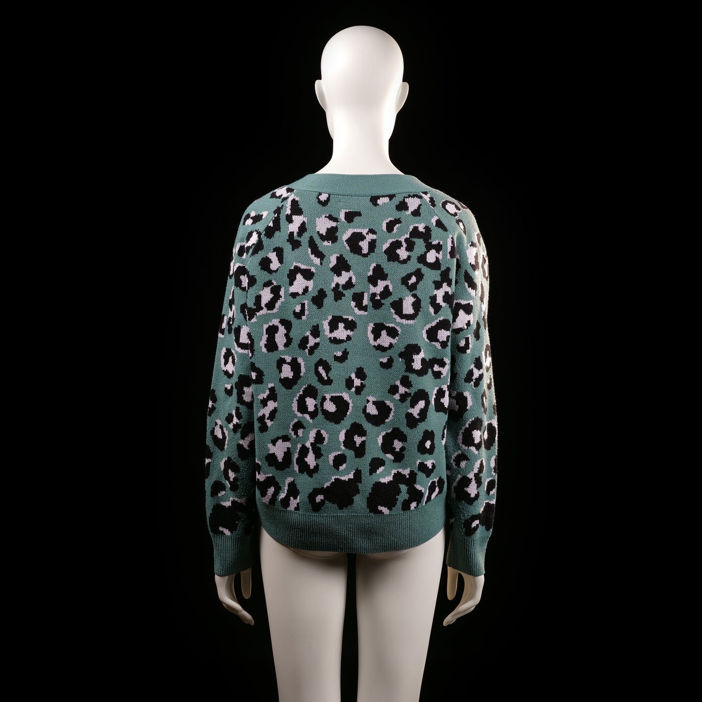 Mint & Berry - sweater - Forest Green, Black - (Storlek: M)