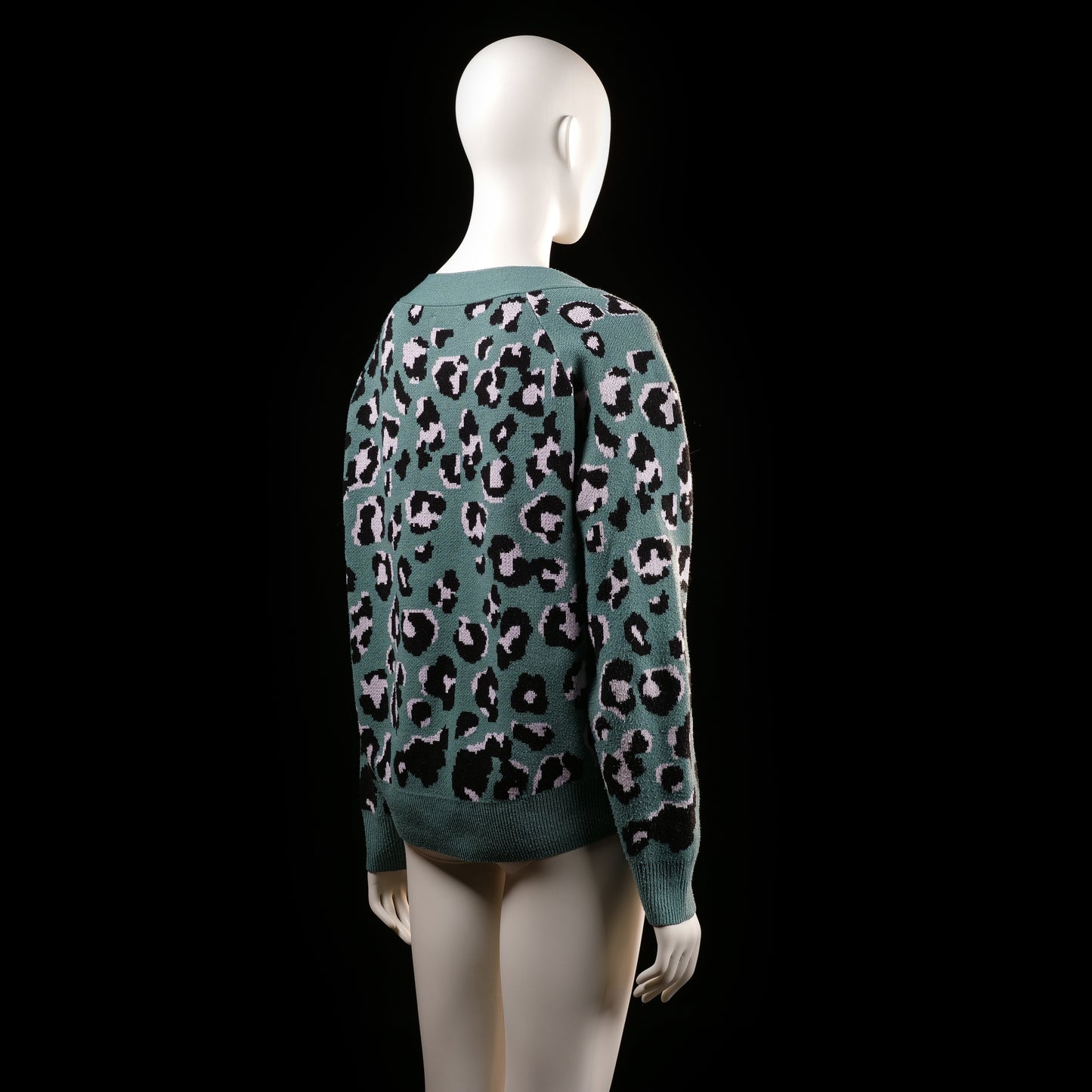 Mint & Berry - sweater - Forest Green, Black - (Storlek: M)