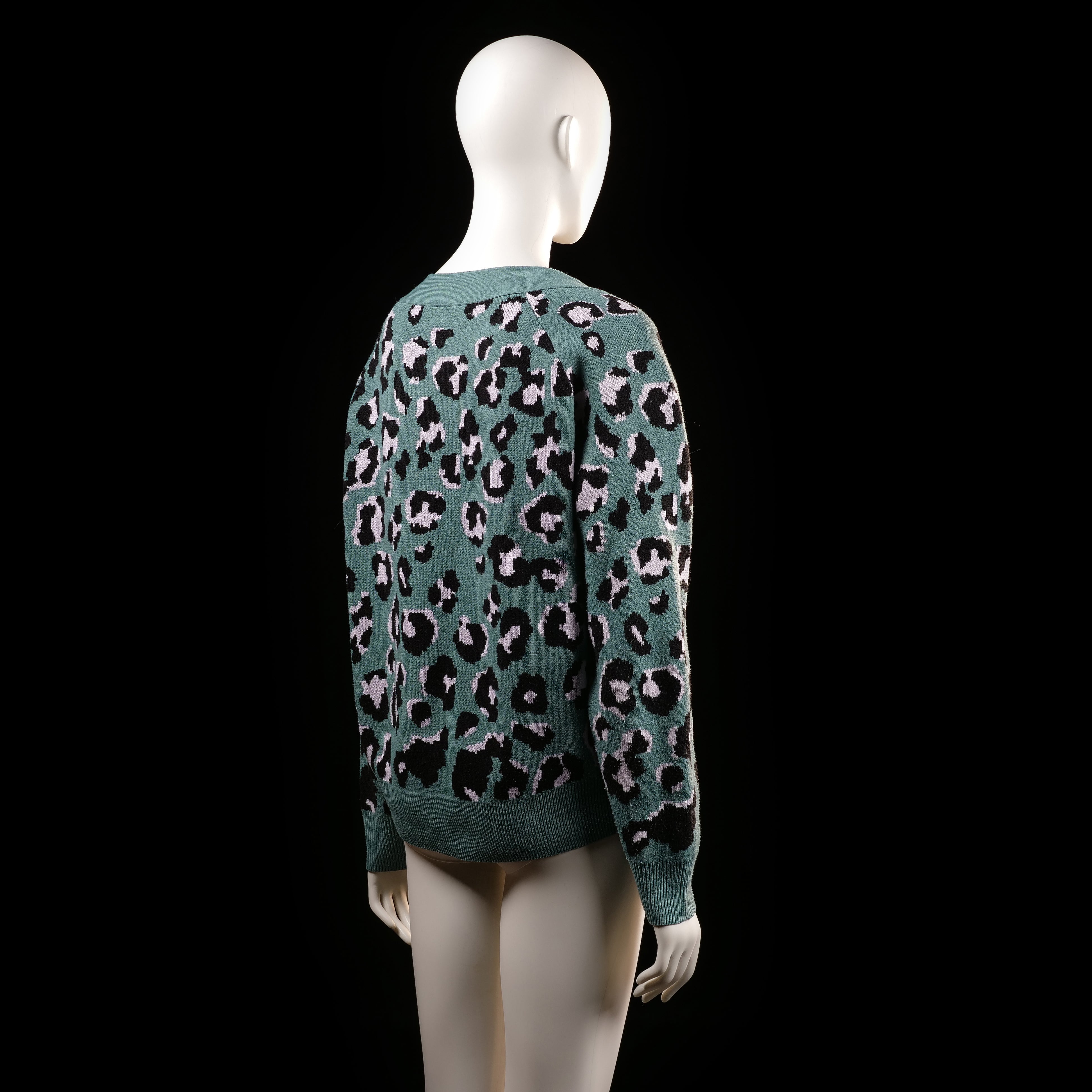 Mint & Berry - sweater - Forest Green, Black - (Storlek: M)