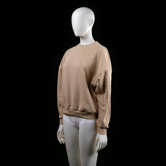 Zink - sweatshirt - Beige - (Storlek: XS)