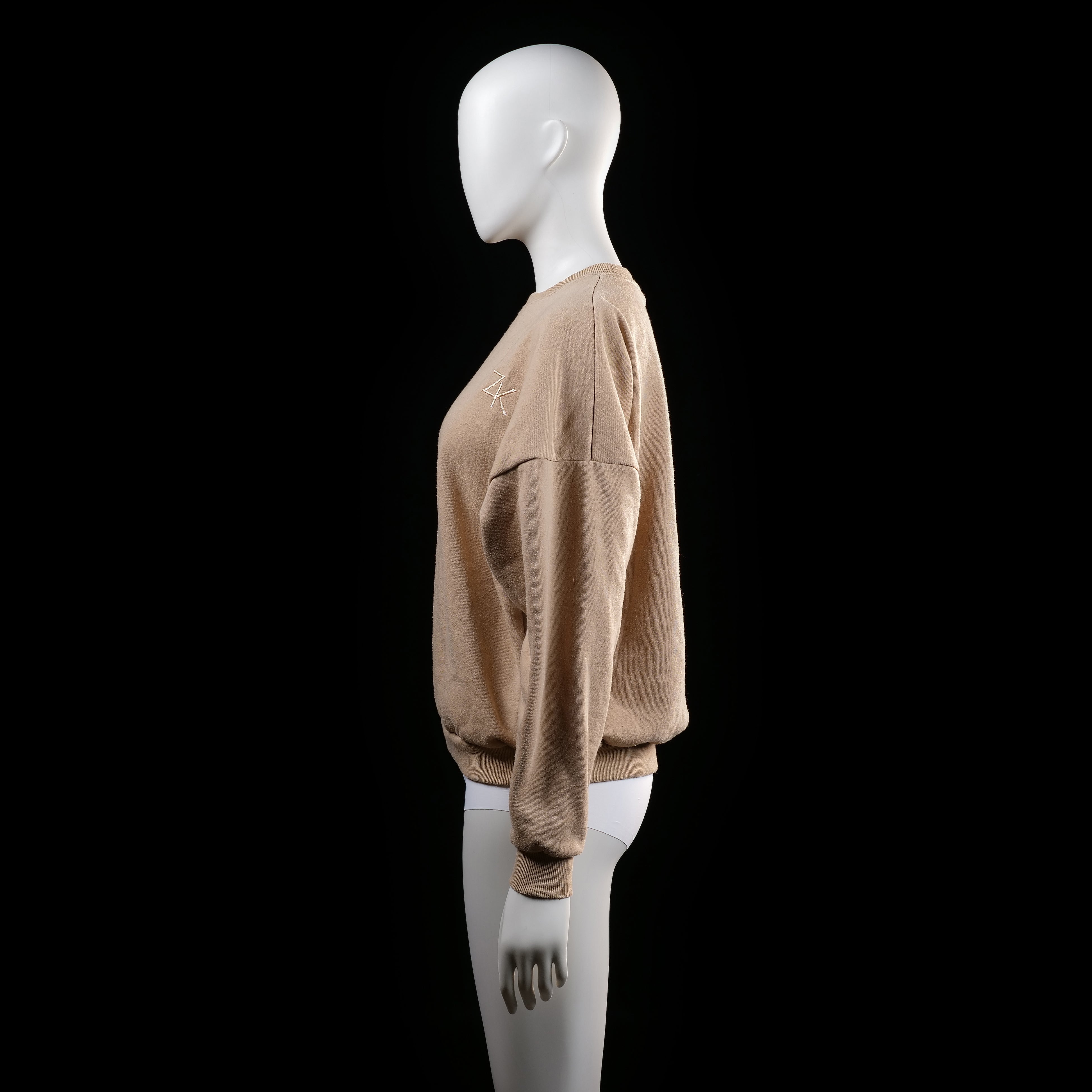 Zink - sweatshirt - Beige - (Storlek: XS)