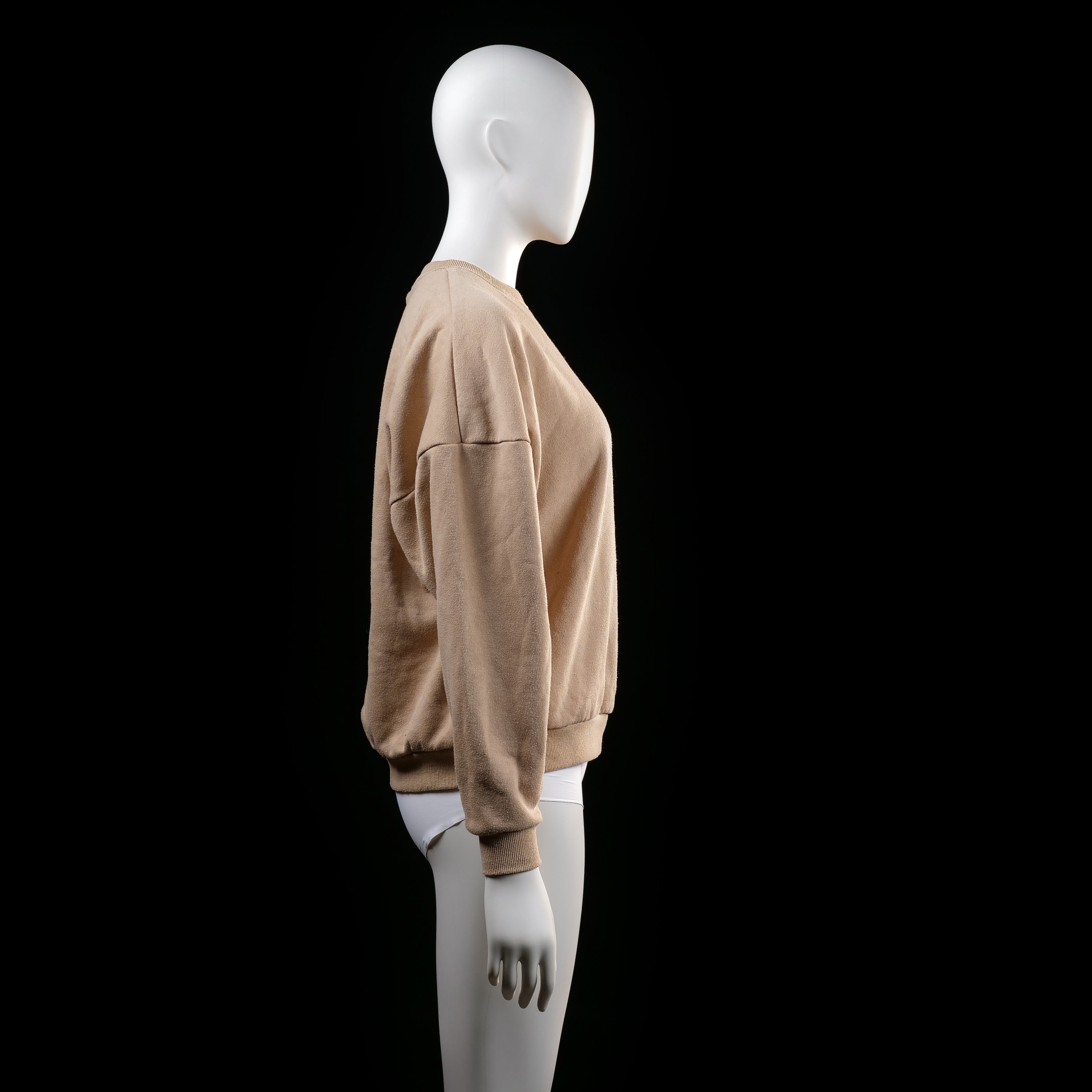 Zink - sweatshirt - Beige - (Storlek: XS)
