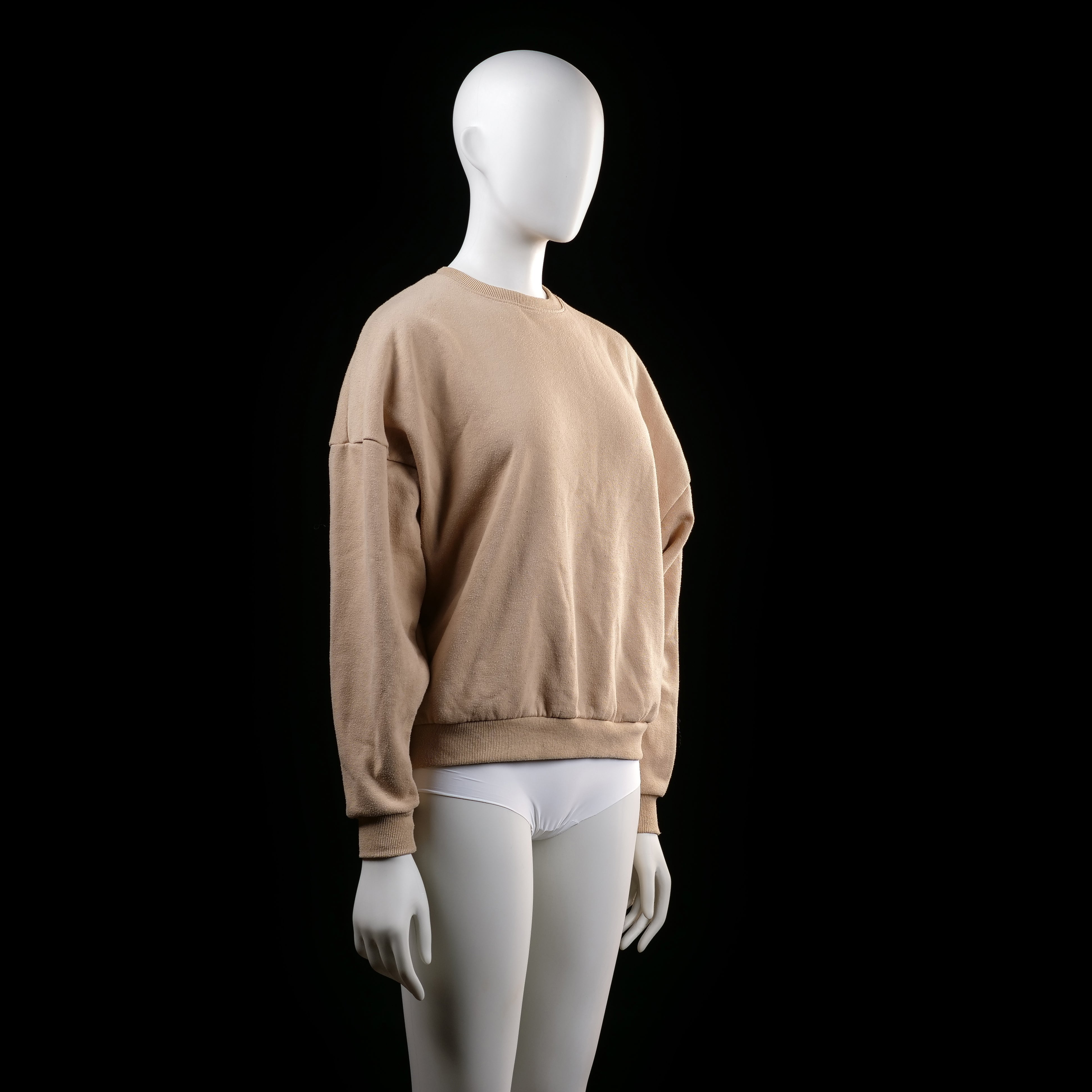 Zink - sweatshirt - Beige - (Storlek: XS)