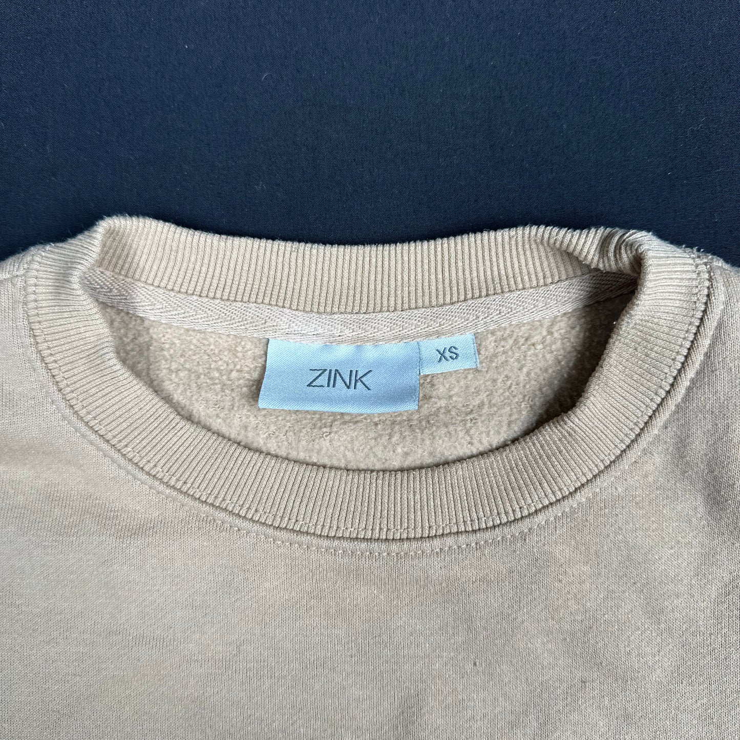 Zink - sweatshirt - Beige - (Storlek: XS)