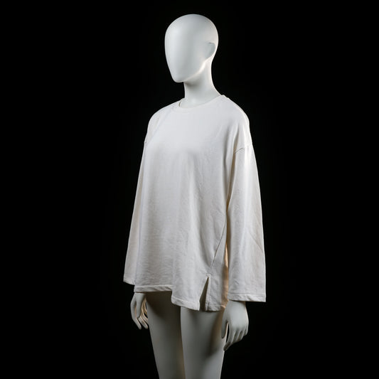 H&M - long-sleeve top - Ivory - (Storlek: M)