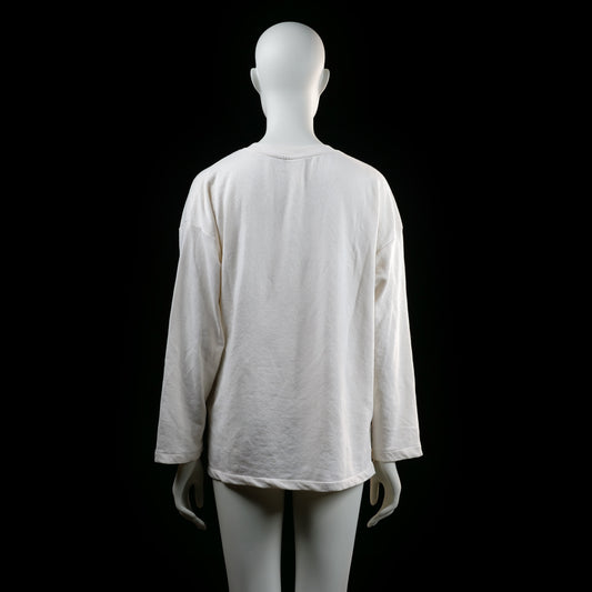 H&M - long-sleeve top - Ivory - (Storlek: M)