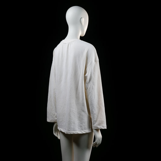 H&M - long-sleeve top - Ivory - (Storlek: M)
