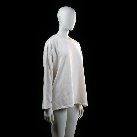 H&M - long-sleeve top - Ivory - (Storlek: M)