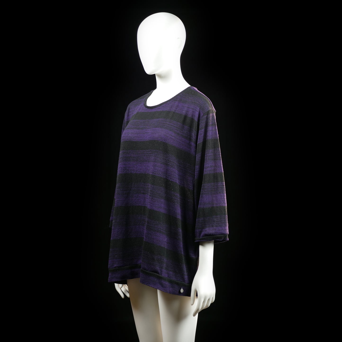 Fransa - long-sleeve top - Black, Purple - (Storlek: XXL)