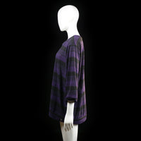 Fransa - long-sleeve top - Black, Purple - (Storlek: XXL)