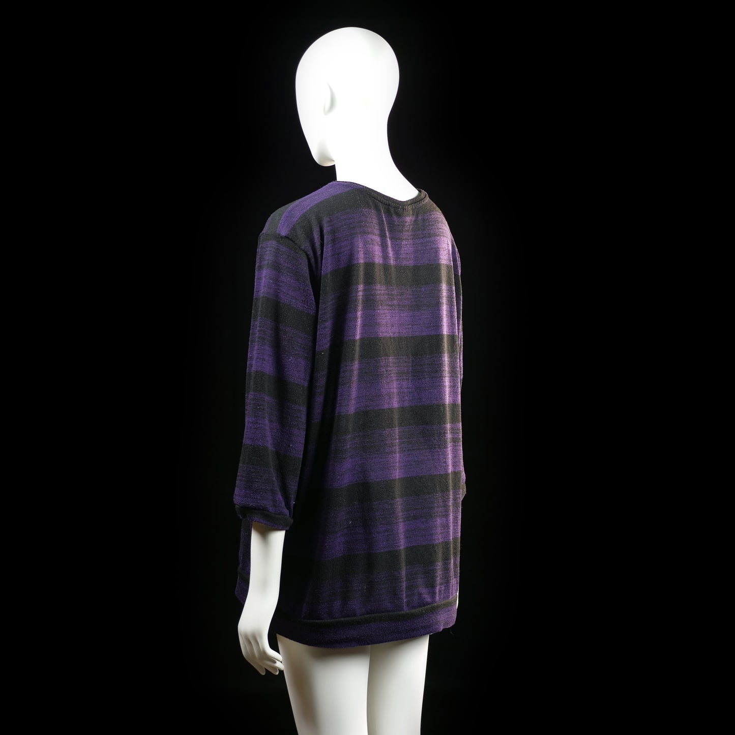 Fransa - long-sleeve top - Black, Purple - (Storlek: XXL)