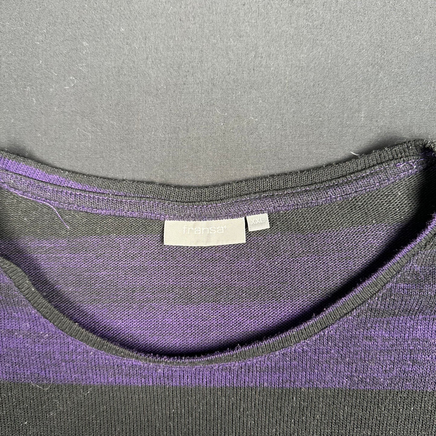 Fransa - long-sleeve top - Black, Purple - (Storlek: XXL)