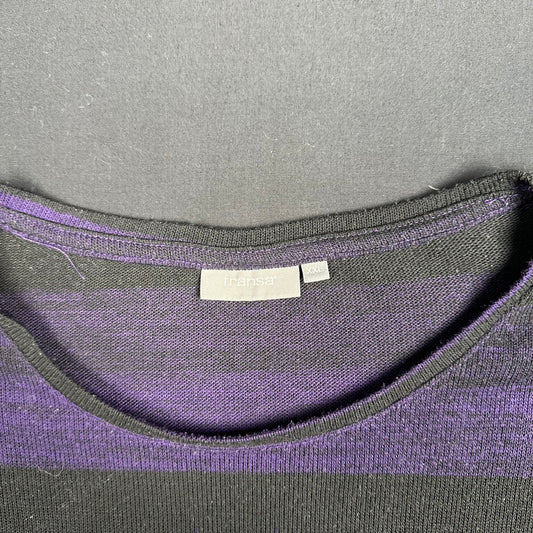 Fransa - long-sleeve top - Black, Purple - (Storlek: XXL)