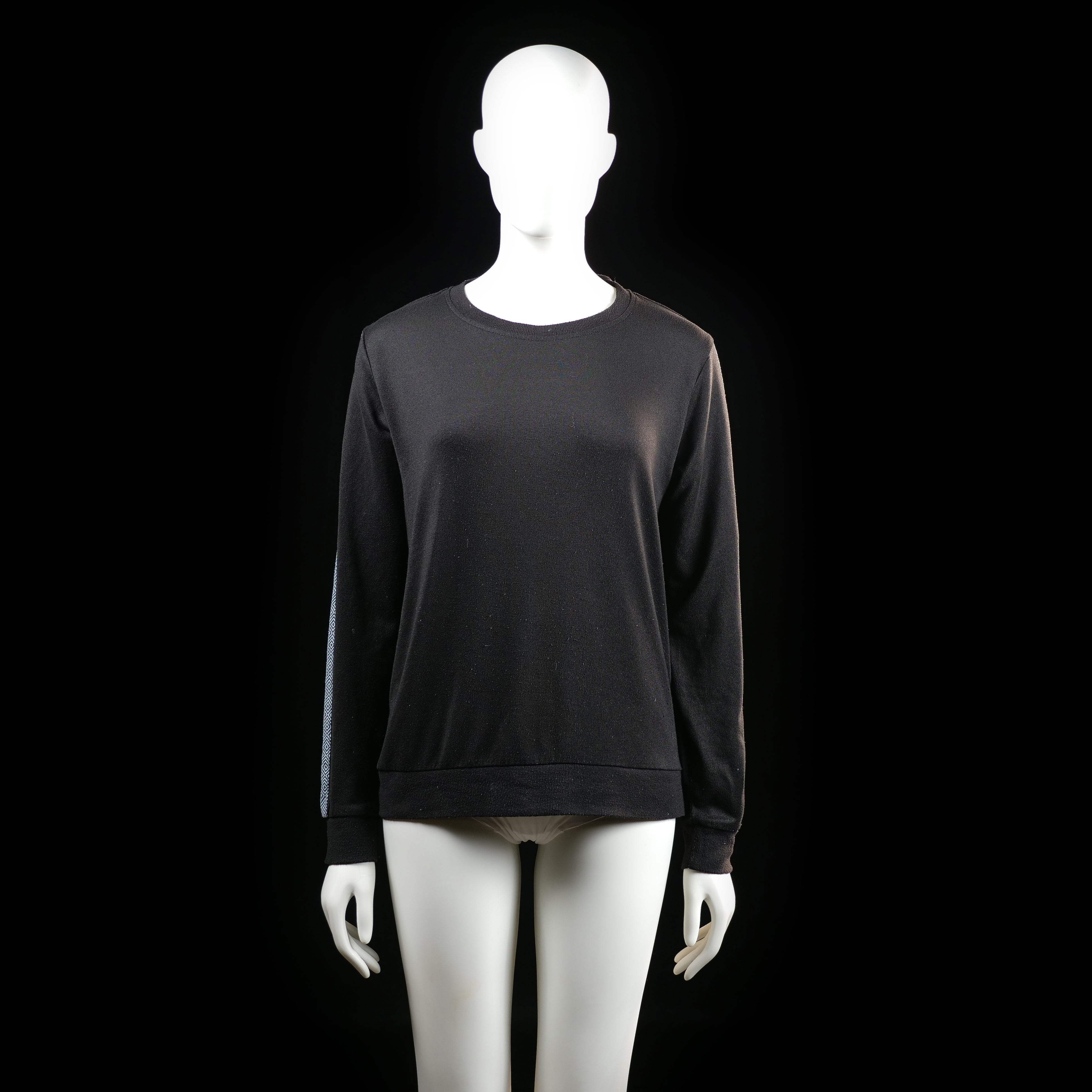 sweatshirt - Black, Light Blue - (Storlek: M)