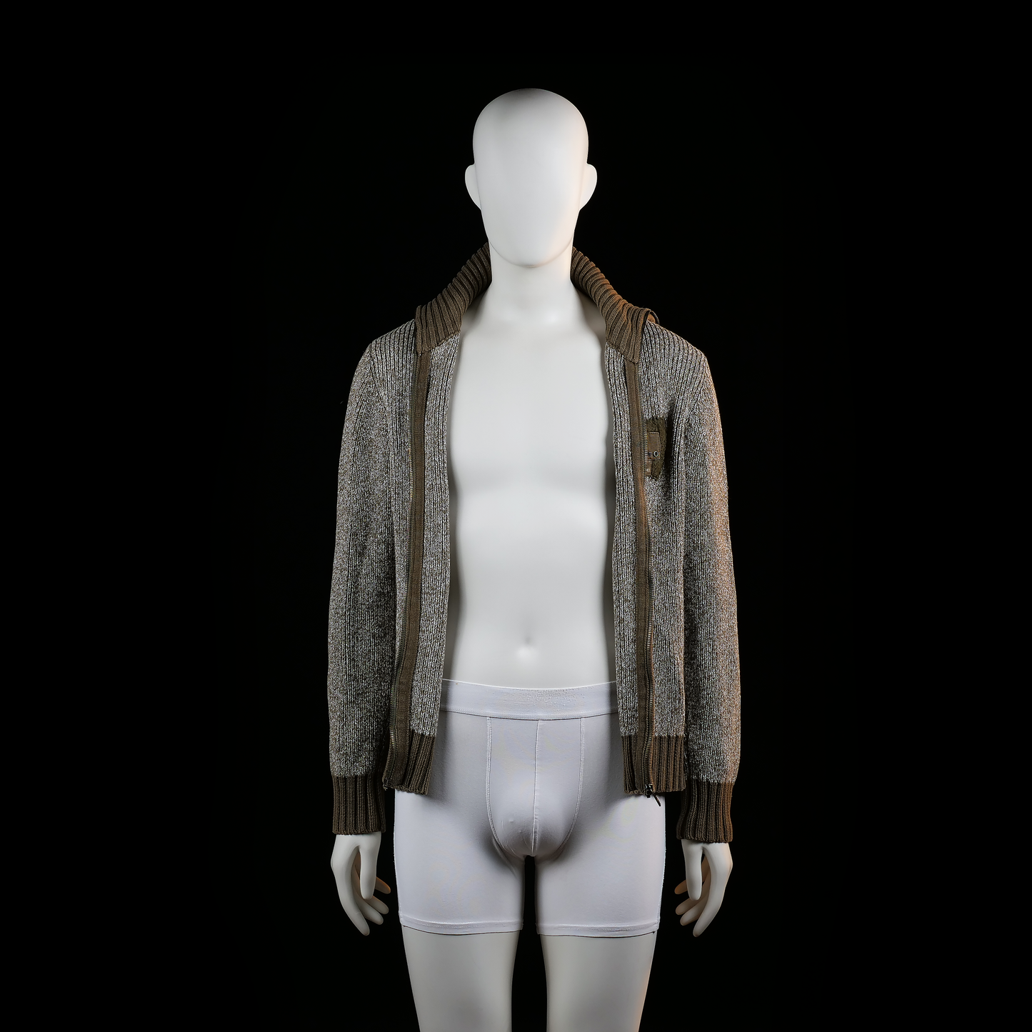 Rough Choice - fleece jacket - Gray, Brown - (Storlek: M)