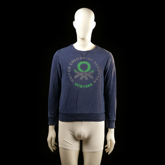 United Colors Of Benetton - sweatshirt - Navy - (Storlek: 3XL)