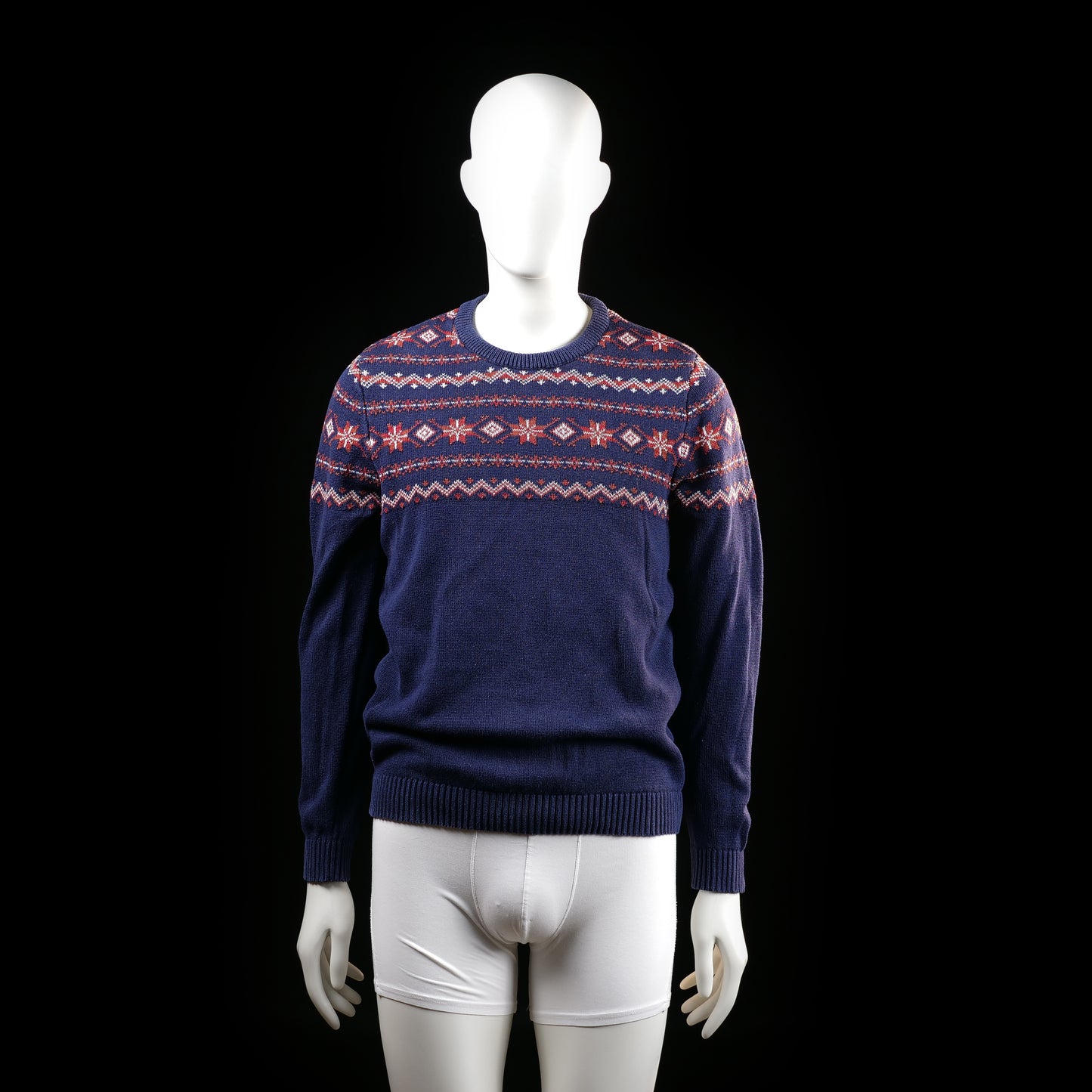 Selected Homme - sweater - Navy, Red - (Storlek: S)