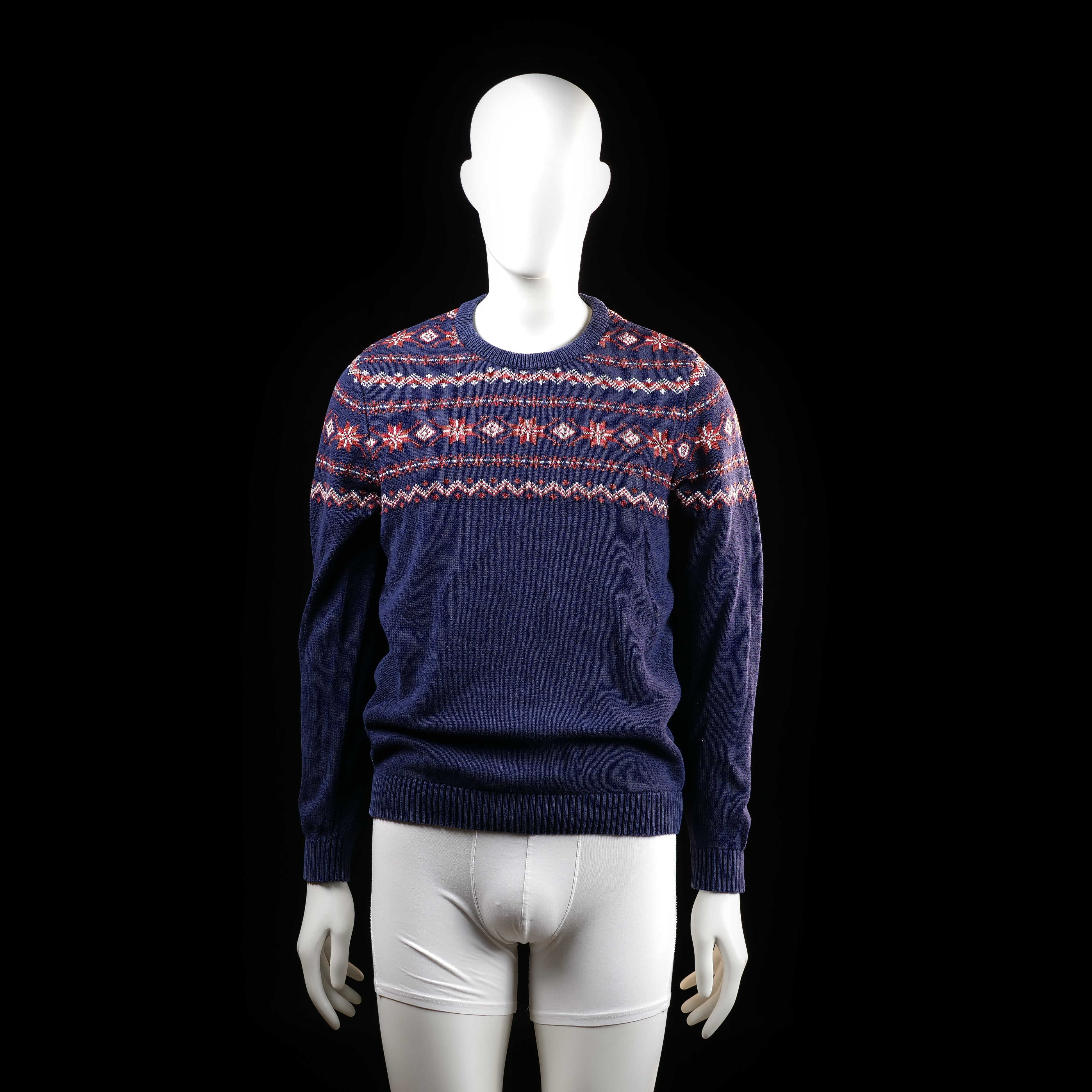 Selected Homme - sweater - Navy, Red - (Storlek: S)