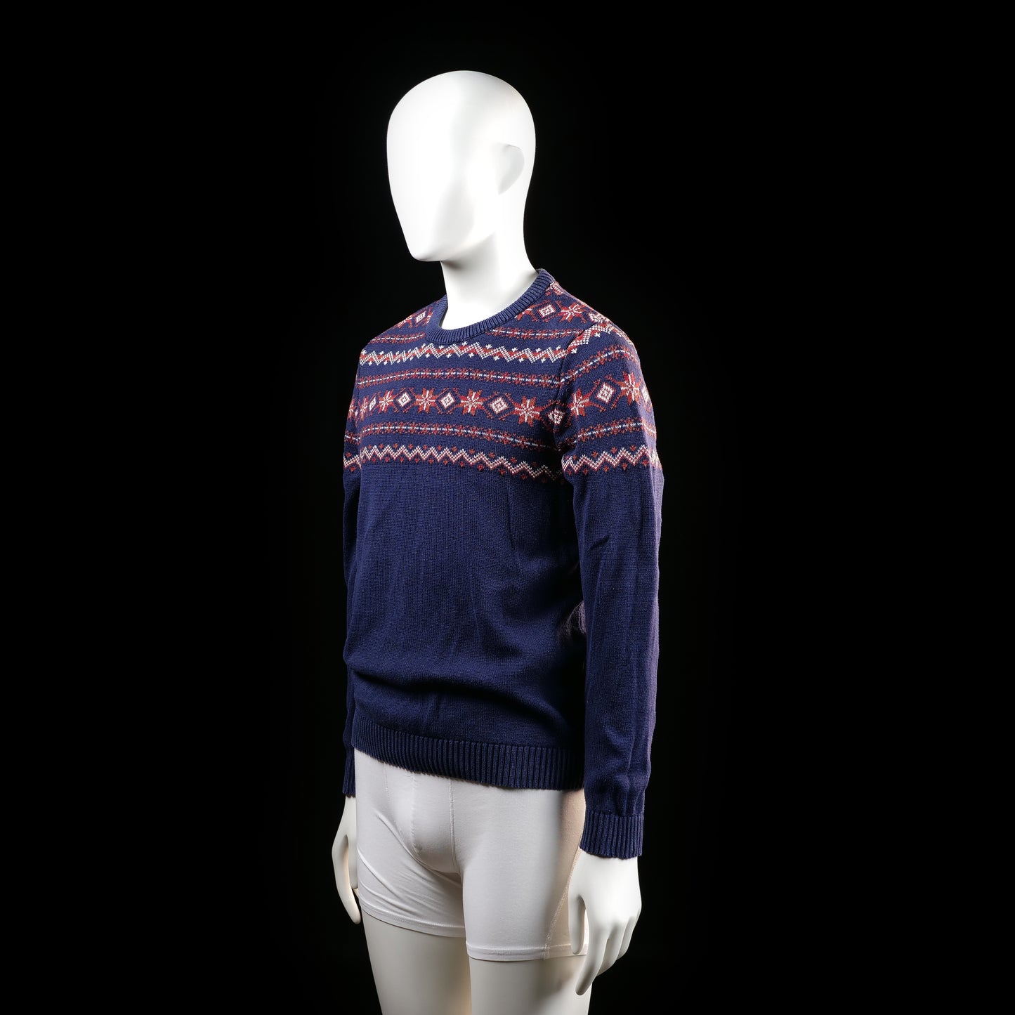 Selected Homme - sweater - Navy, Red - (Storlek: S)