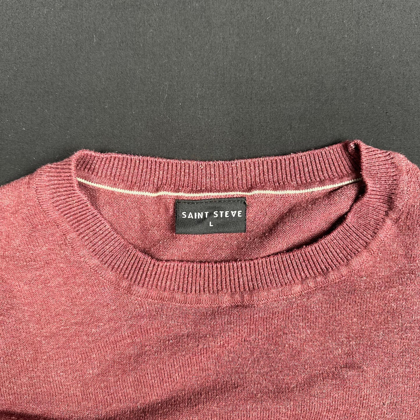 Saint Steve - sweater - Burgundy - (Storlek: L)