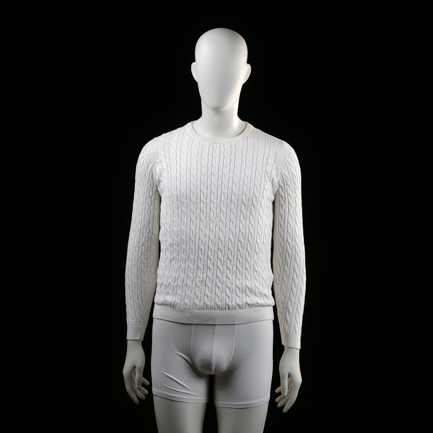 Basic You - sweater - White - (Storlek: M)