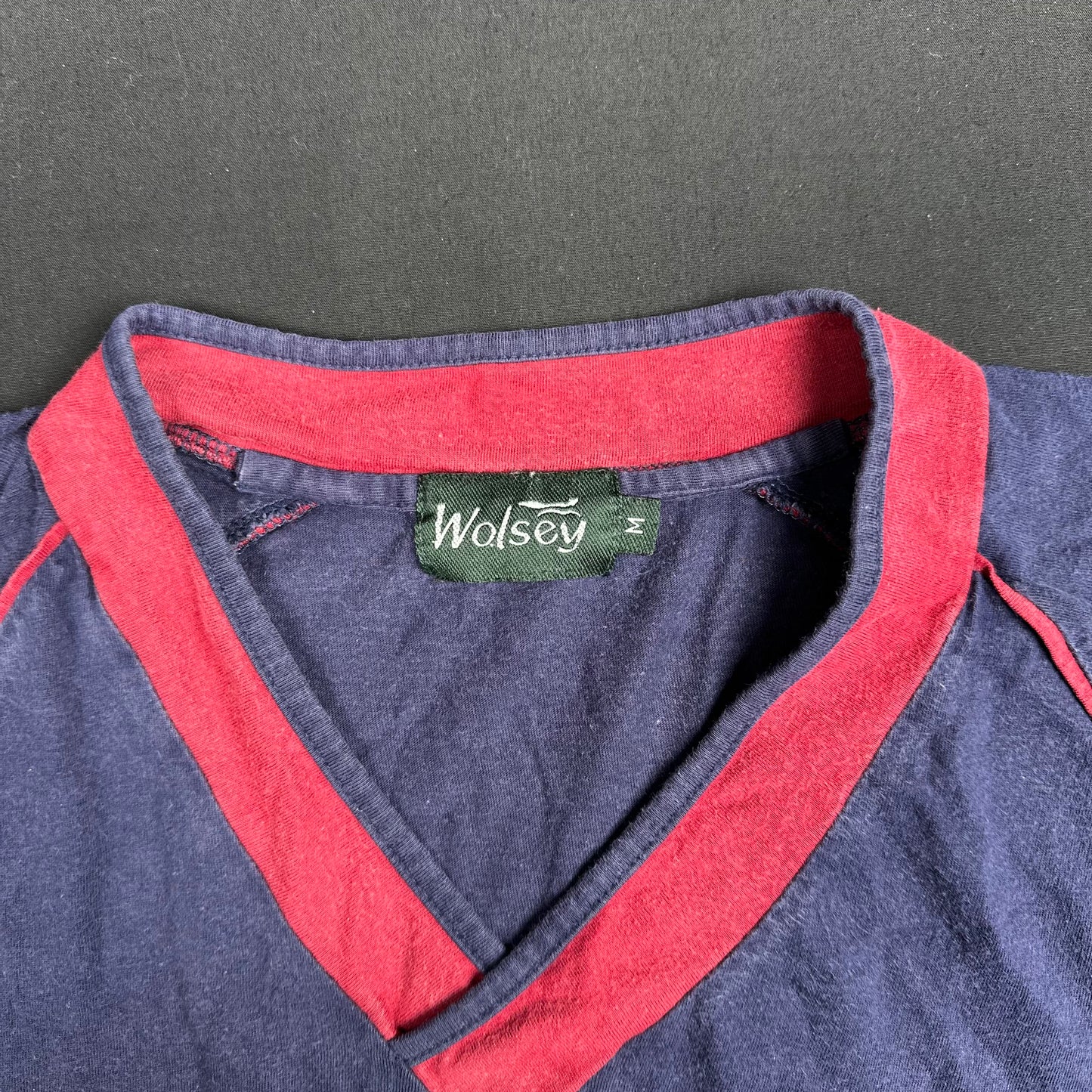 Wolsey - sweatshirt - Navy, Red - (Storlek: M)