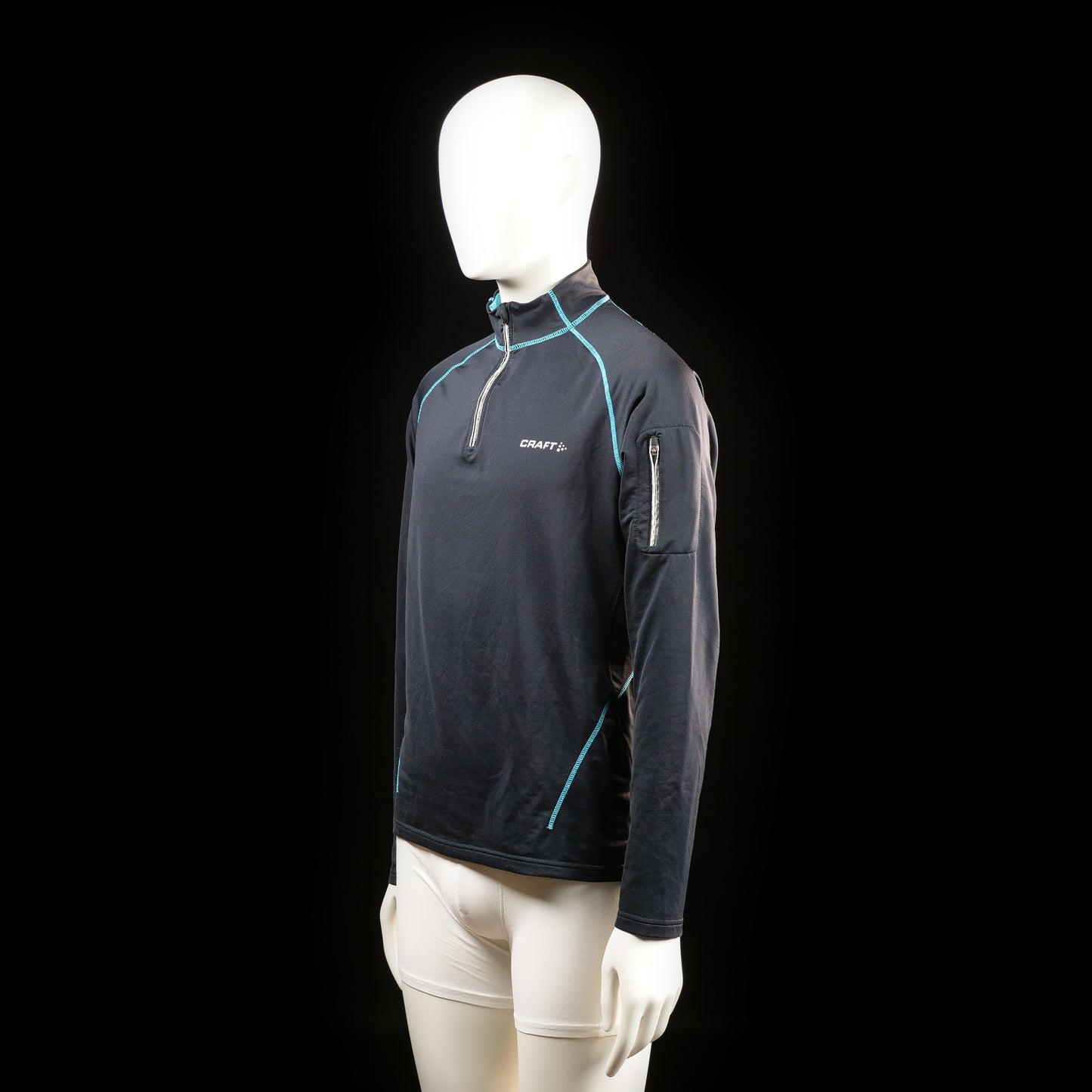 Craft - sports top - Black, Light Blue - (Storlek: M)