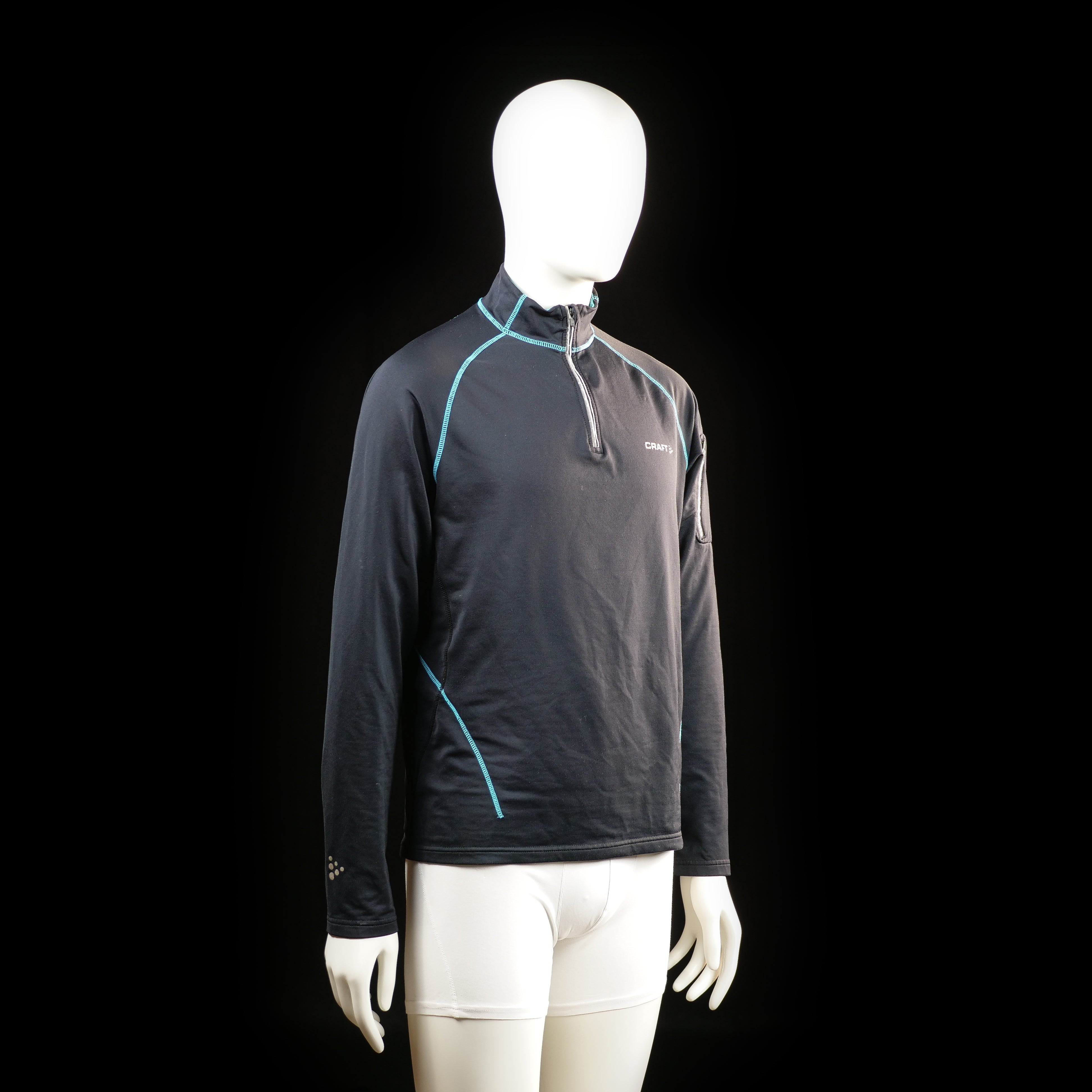 Craft - sports top - Black, Light Blue - (Storlek: M)