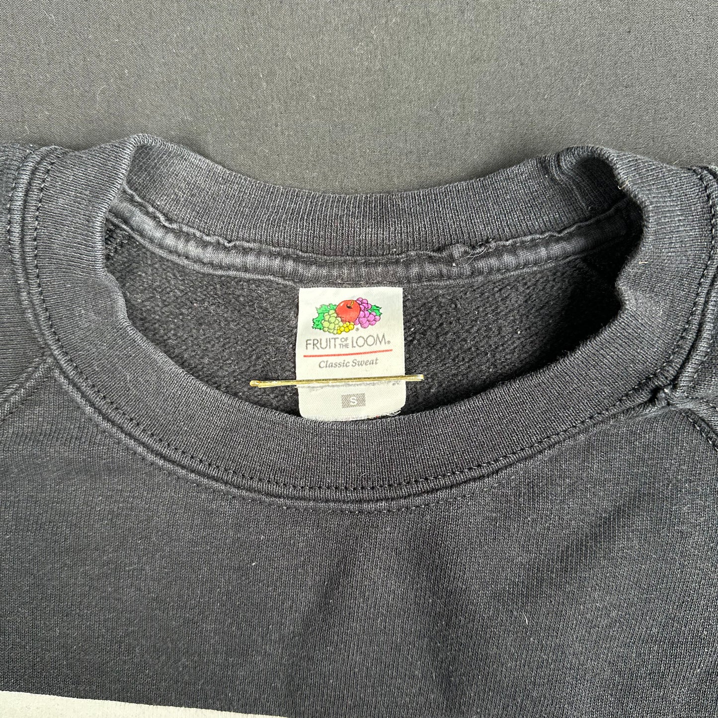 Fruit Of The Loom - sweatshirt - Black, White - (Storlek: S)